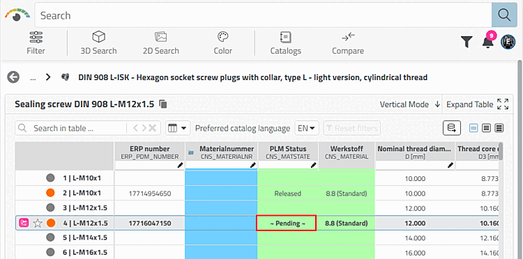 3Dfindit: Default entry "~Pending~" for "Designer" role