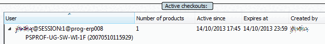 Computer list in the "Active loans [Active checkouts] " dialog area