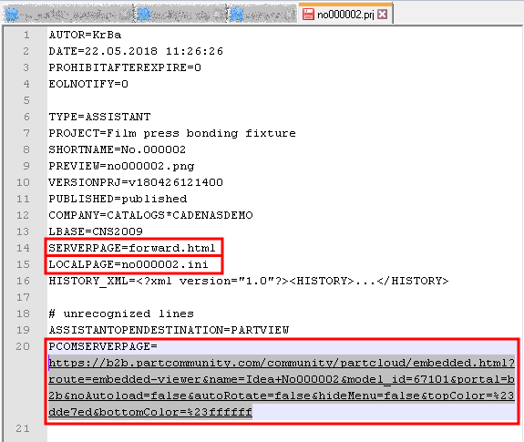 Example project file