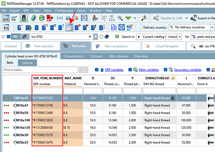 Preferred rows filter on