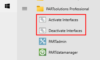 Start menu entries