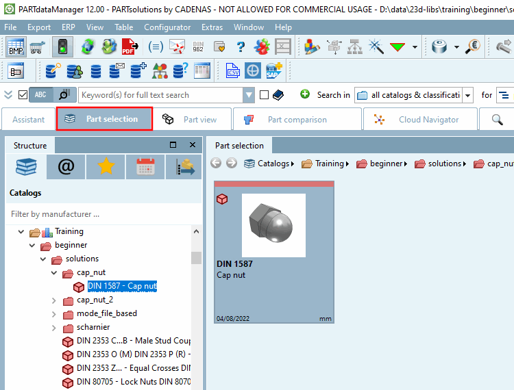 Preview images in PARTdataManager