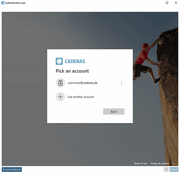 OpenID login dialog