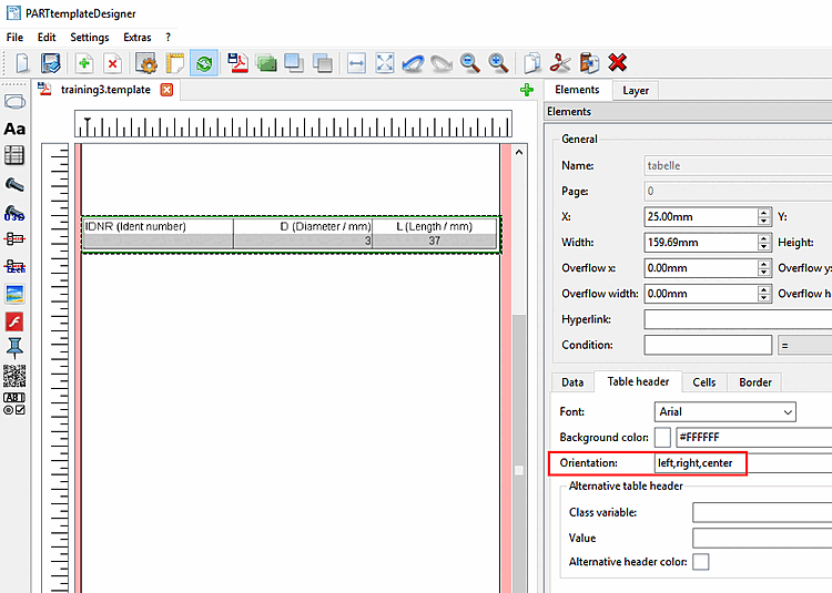 Here in this example, "left", "right" and "center" had been entered.