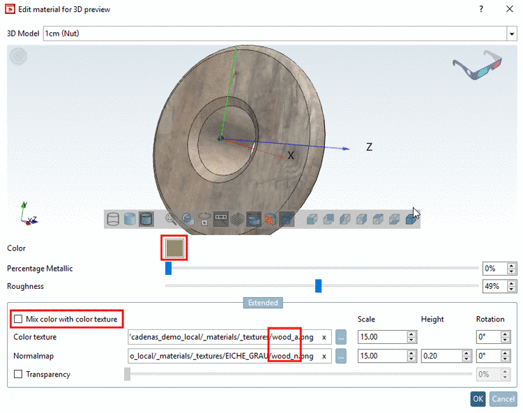 Example: Wood texture