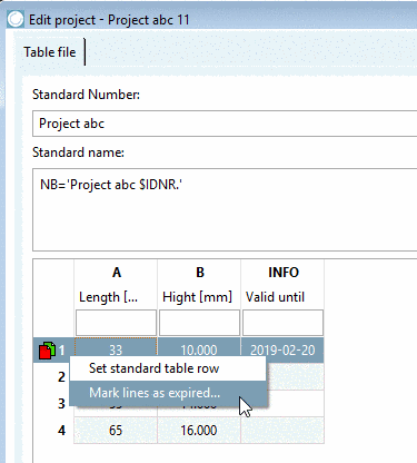 PARTproject - Mark lines as expired...
