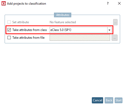 Take attributes from class