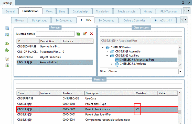 Attribute with assigned variable "XY"
