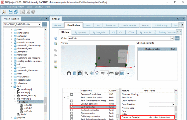 Example "Duct connector"