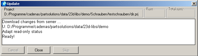 Dialog window - Update