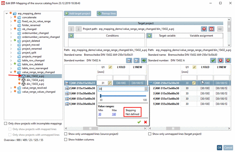 Stepping not defined