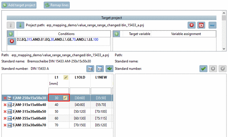 Selection of an invalid value