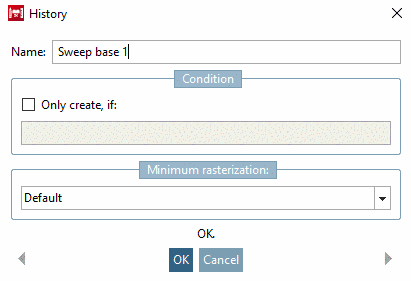 Dialog box "History"