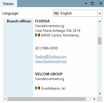 Display in PARTdataManager -> Details
