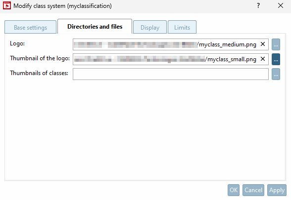 "Directories and files [Files and folders] " tab page
