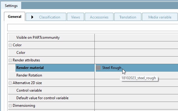 Example of the tooltip that displays the ID.