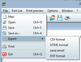 File menu