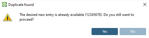 Example: Message in PARTdataManager