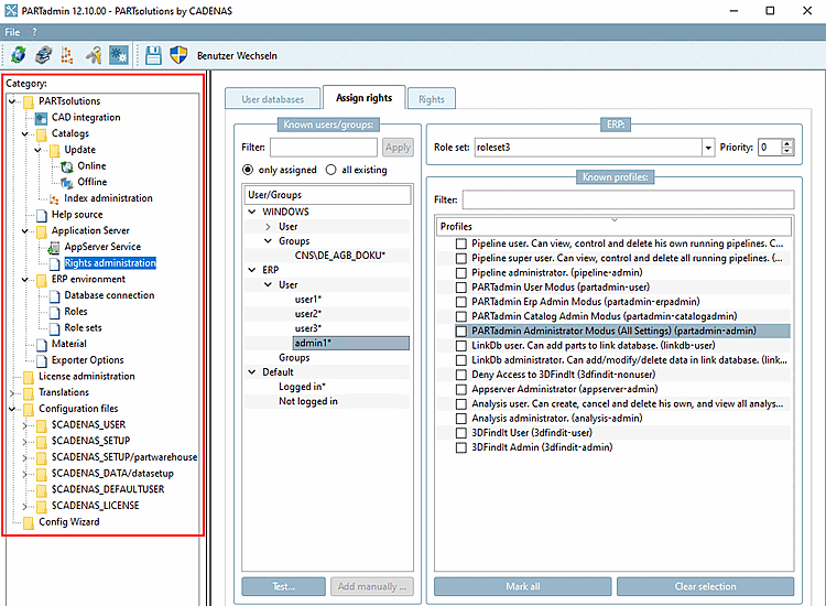 Default admin setting