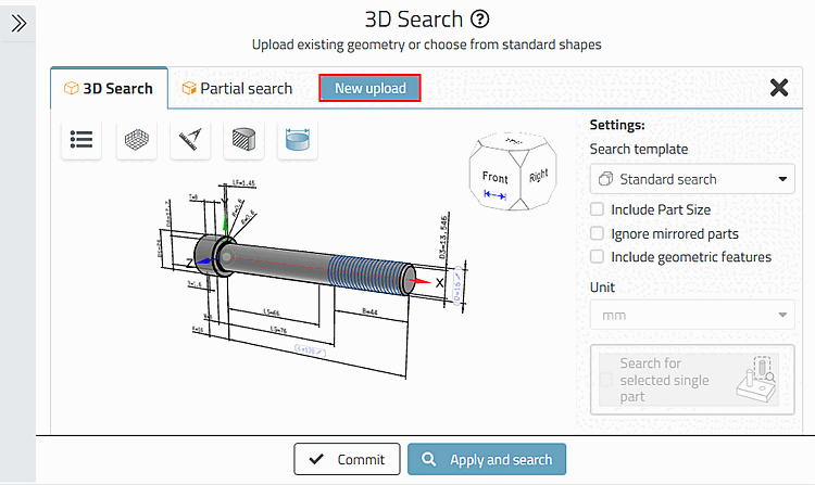 Example: Individual part opened