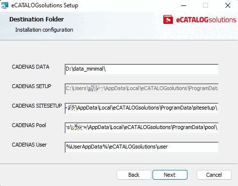 Destination Folder (2nd dialog)