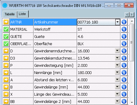 Tabbed page "Attributes" (exemplified with PNG format)