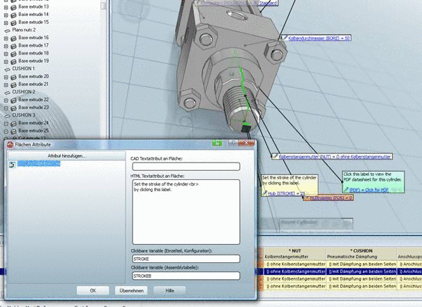 Identification fields connected to variables