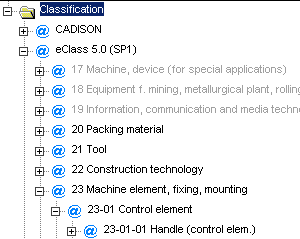 Empty classifications displayed