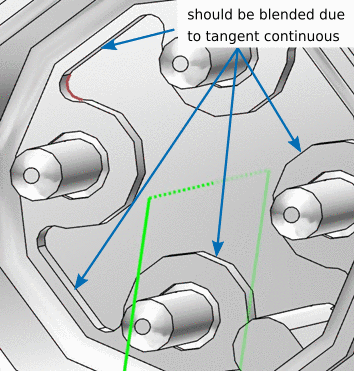 Actually the Blend feature should function due to tangent continuous.