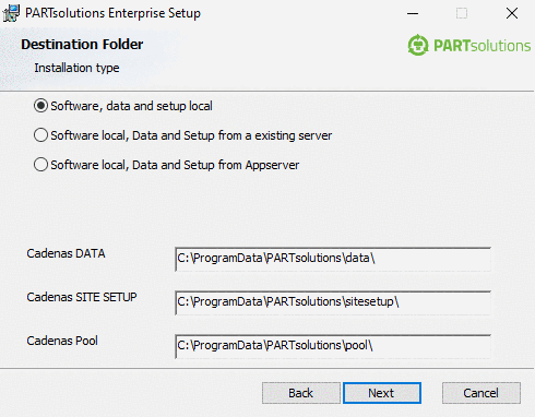 Software, data and setup locally