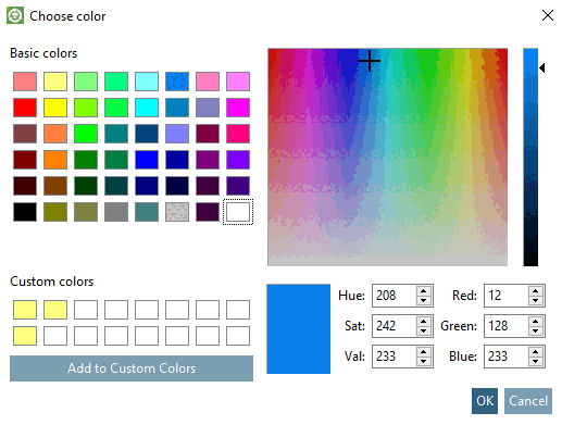 Select color [Choose color] dialog box