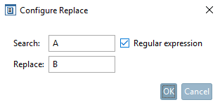 configure "Replace [Replace] "