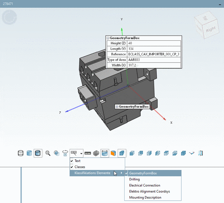 Classification elements -> option GeometryFormBox
