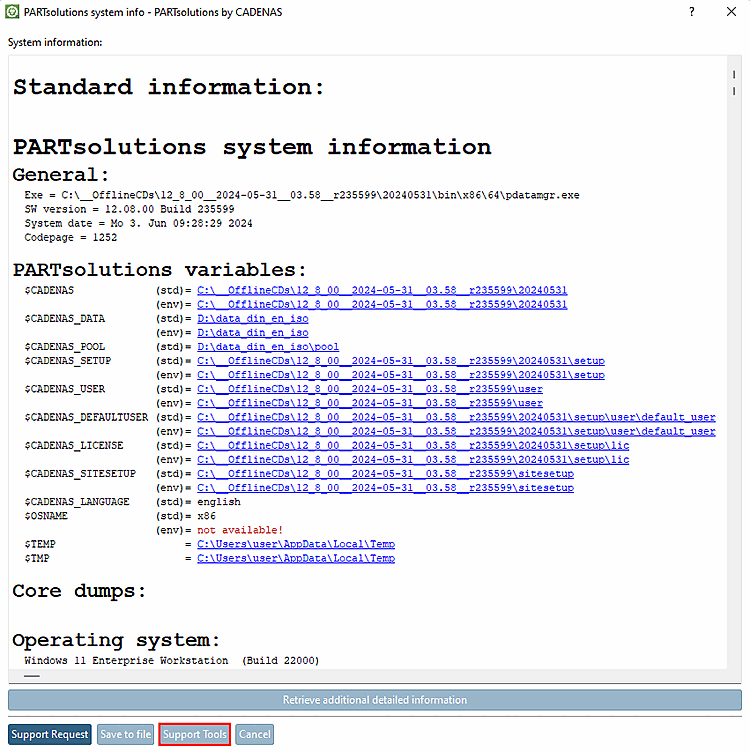 Call "Support Tools [Support Tools] "