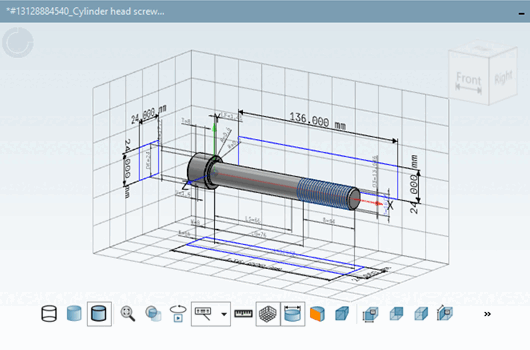 Measuring grid in the 3D view