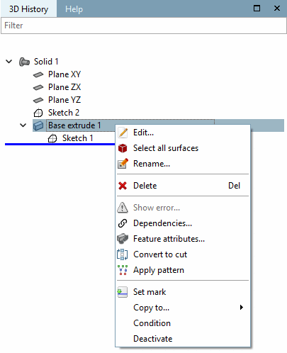 Context menu
