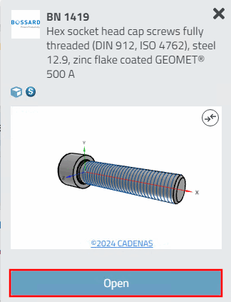 3D preview of a similar part