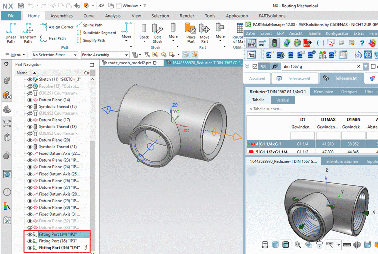 PSOL connection points -> NX fitting ports