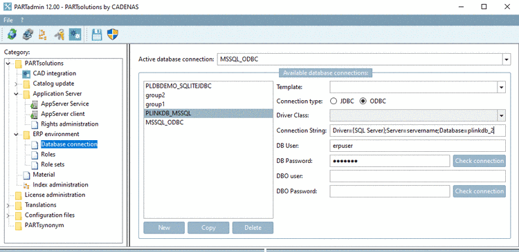 User, database management in V12.6