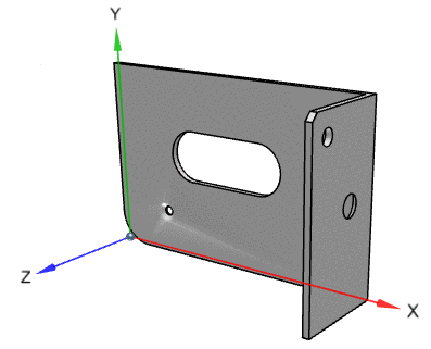 Example: Edge length of 10 and fillet radius of 3