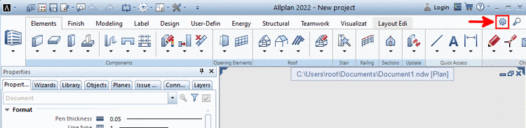 Example in PARTdataManager: Standard values loaded