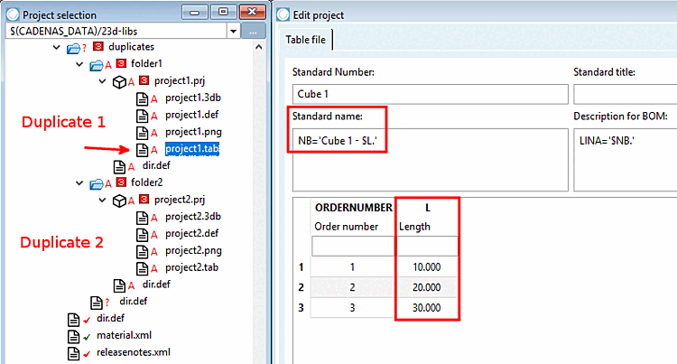 project1.prj and project2.prj are duplicates