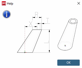 Help to "Change in cross-section [Cross section change] "