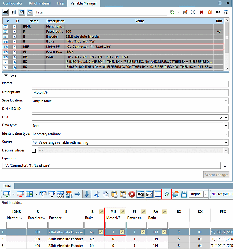 Button "Show display data [Display viewdata]" deactivated and language "Original" automatically selected when loading
