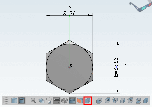 Perspective projection from