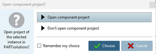 Open component project?