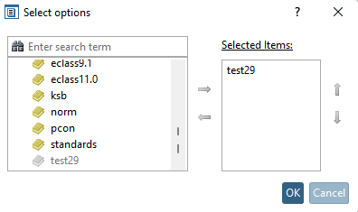 Dialog after clicking on ..