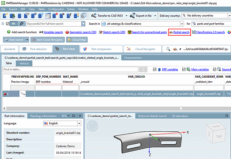 Call up partial search [Partial search]