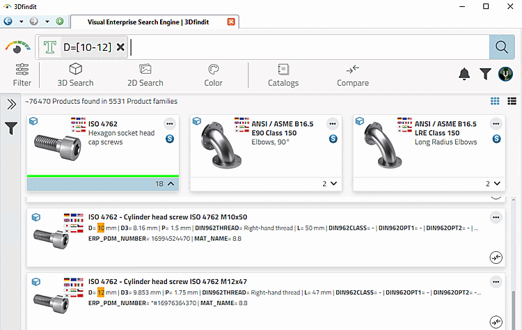 3Dfindit: Set area in brackets