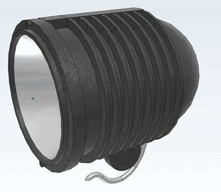 Lamp: Cast iron